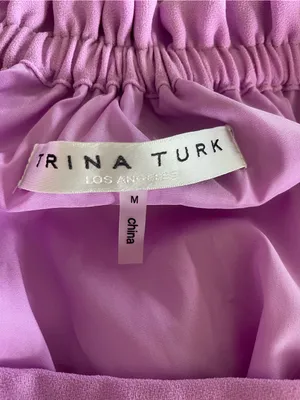 Trina Turk Equinox Dress // Sugarberry Purple Crepe Ruffle Sleeve Boho Mini thumbnail 6