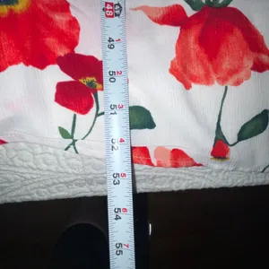 GB‎ Gianni Bini Spaghetti Strap White Red Floral Wrap Maxi Dress Size XS thumbnail 5