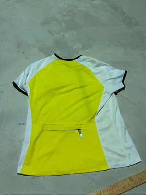 shebeest Yellow and White Short Sleeve Cycling Jersey with Black Trim thumbnail 8