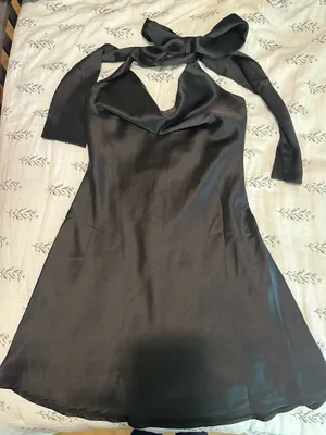 Amazon Black Cowl Neck Dress thumbnail 3
