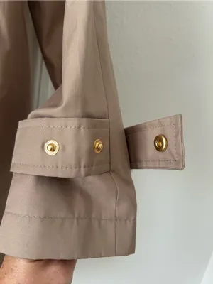 Via Spiga Single Breasted Button Down Classic Trench Coat Tan Size M thumbnail 6