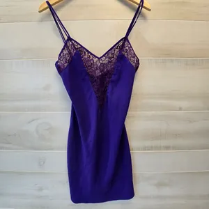 Victoria's Secret Purple Lingerie Night Gown Babydoll Slip thumbnail 2