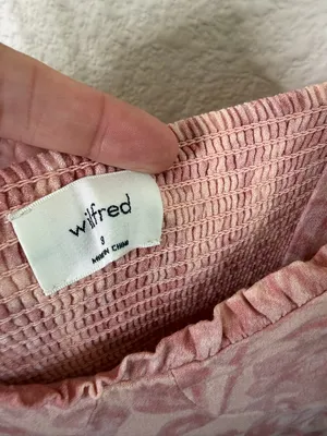 Aritzia Wilfred Broadway Ruffle‎ Slip Midi Dress Coral Rose Womens Size 8 thumbnail 4