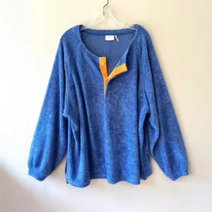 Urban Outfitters Sz L Purple Oversized Soft French Terry Popover Sweatshirt Swim Cover Up thumbnail 3