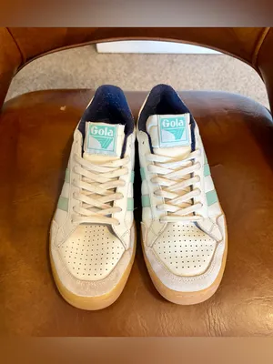 Gola Eagle '86 Sneakers light Blue and White womens size 10 terry towel lining thumbnail 2