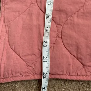 Lucky Brand Cotton Quilted Zip Front Jacket (Sz L) Pink thumbnail 10