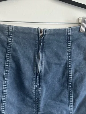 Free People Modern Femme Mini Skirt in Westminster Blue thumbnail 9