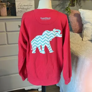 Comfort Colors University of Alabama Tusk Wear Red Elephant Sweatshirt thumbnail 3