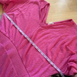 Anthropologie Daily Practice Pink Ribbed Barre Midi V-Neck Dress Size Large‎ NWT thumbnail 9