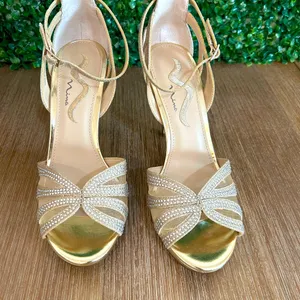 Mina Women’s Size 9 Chic Gold Heels – New with Minor Scuffs from Try-On Formal thumbnail 2