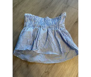 SHEIN Women’s Size Small Blue Striped Tie-Front Strapless Peplum Top – Like New Excellent Condition Description Adorable blue and white vertical stripe strapless tube top featuring a sweet front-tie bow detail and a flattering peplum hemline! Features: Smocked elastic back for a secure, comfortable fit and a flirty sweet-heart bust profile. Style: Perfect for summer outings, beach trips, or pairing with your favorite denim jeans! Condition: Like new, excellent pre-owned condition with no flaws. Brand: SHEIN Size: Women's Small thumbnail 2