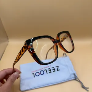 Zeelool Brown Glasses Frames, No prescription thumbnail 3
