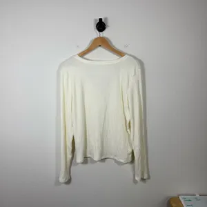 Aerie Women’s Cozy Ribbed Knit Henley in Ivory Size XXL thumbnail 8