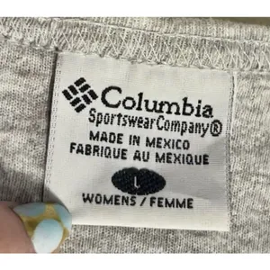 Vintage Columbia Women's Gray Ribbed Knit Cardigan Sweater Size L Button Down thumbnail 13