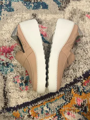 FLY LONDON Duli Platform Wedge Loafers Shoes Tan Beige Silver 40 thumbnail 4