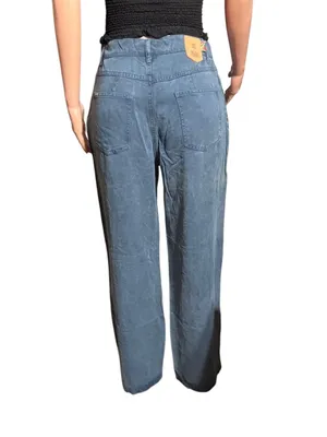 Pulp stovepipe jean high-waisted tencel teal pants M/8 thumbnail 4
