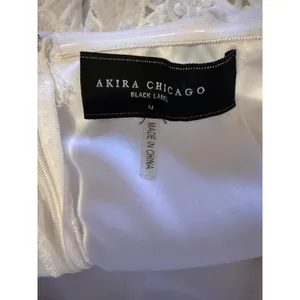 Y2K‎ Akira Chicago Black Label Dress Womens Medium Ivory Lace Strapless Mini thumbnail 3