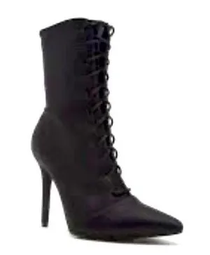 Black pointy goth witchy punk toe boots size 7 $78 thumbnail 2