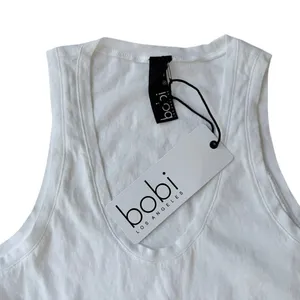 Bobi LA Tank Top White NEW Cotton Small Classic Prep Casual Jeans thumbnail 3