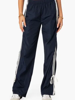 Edikted Remy Tie Sporty Track Pants Navy size Medium thumbnail 2