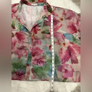 BTFL-Life Floral Button Down Shirt - flowery Size XL thumbnail 4