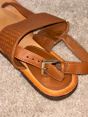 Calvin Klein Tan And Brown Sandals Size 8.5 thumbnail 6