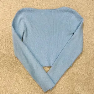 Oak + Fort Square Neck Cropped Cardigan Sweater thumbnail 4