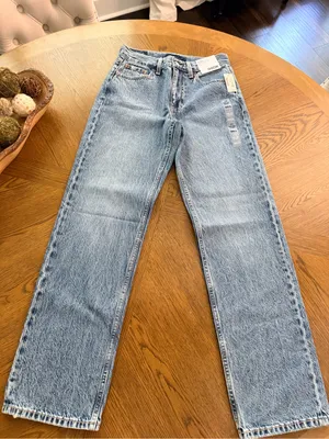 Aeropostale high-rise baggy jeans medium wash 000 NWT thumbnail 2