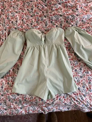Vestique Mint Off Shoulder Romper thumbnail 5