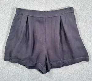 Maven West High Rise Pull On Shorts Women's Small Ribbed Gray Pleated thumbnail 1