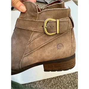 Born Brown Leather Distressed Ankle Boots Womens 8 Boho Fall Chunky Lug Casual thumbnail 8