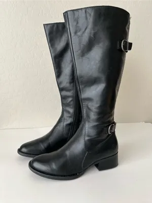 Born Gibb tall leather riding boots black 7 thumbnail 4