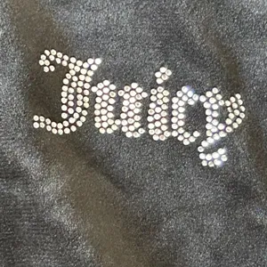 Vintage Juicy Couture Black Velour Zip Up Hoodie Rhinestone Y2K Womens Large thumbnail 2