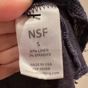 NSF Navy Blue‎ Sleeveless Linen Tank Top Slouchy Lightweight Casual Small thumbnail 4