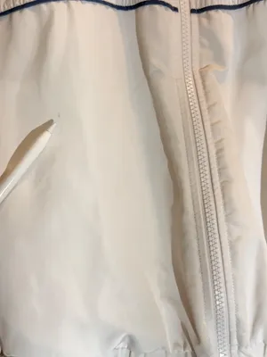 Anthropologie Year of Ours White Tennis Cropped Windbreaker Athletic Jacket XS thumbnail 6