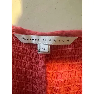 The Nines by HATCH Midi Dress Womens XS Pink Maternity Smocked Boho Cottage thumbnail 6