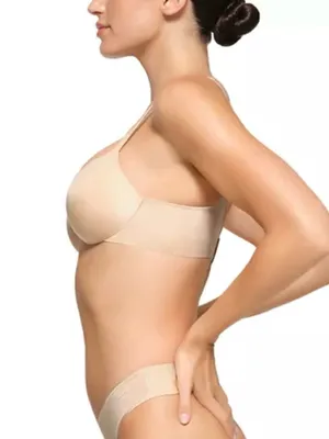 SKIMS Ultimate Push Up Plunge Bra Beige 32C NWT IN PACKAGE thumbnail 3