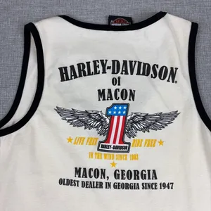 Harley-Davidson Tank Top Womens S White Scoop Neck Free Spirit Graphic Biker thumbnail 2