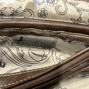 Montana West Studded Tooled Faux Leather Top Handle & Shoulder Strap Cowgirl Bag thumbnail 14