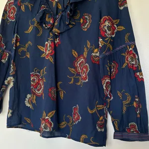 MADEWELL x Warm Ruffle-Collar Top Blue Floral XSmall thumbnail 5