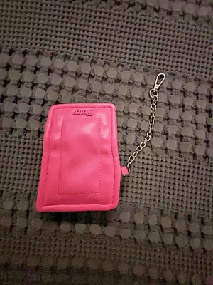 Juicy Couture pink keychain purse #juicy #keychainss Has small blue mark, shown in photo. thumbnail 4