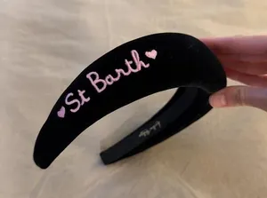 St. Barth Black velvet headband thumbnail 1