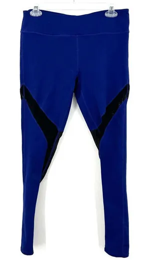 Fabletics‎ size medium blue black leggings mesh thumbnail 1
