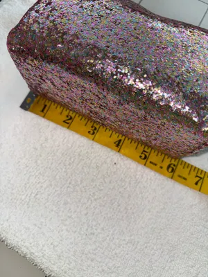 Bath & Body Works Glitter Sequined Cosmetics Pouch zipper closure NWT thumbnail 3