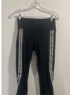 Athleta Leggings Size Pl Side Stripe 7/8 Salutation Fitness Tight W/ Mesh S thumbnail 2