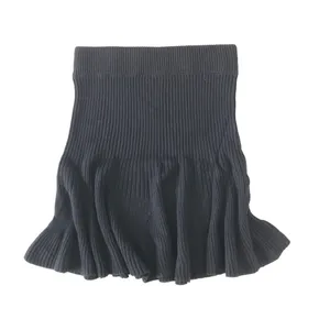 Free people solid gold swingy sweater skirt black thumbnail 9