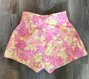 White Fox Pink and Yellow High Waisted Shorts thumbnail 2