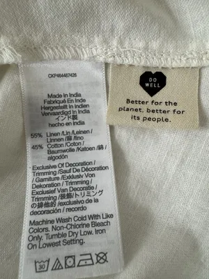 MADEWELL Linen-Cotton Puff-Sleeve Summer A-line Dress Sz 2 White Summer Retro thumbnail 10