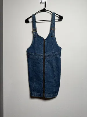 PACSUN Denim Overall Dress thumbnail 4