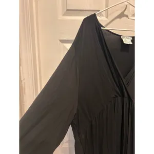 Ulla Popken‎ Black A-Line Surplice V-Neck 3/4 Sleeve Dress Plus Size 28/30 Curvy thumbnail 3